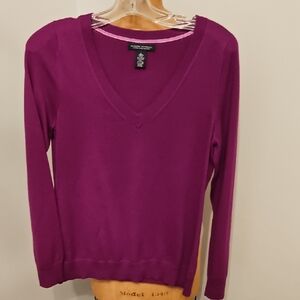Banana Republic Purple Merino Wool Blend  Sweater